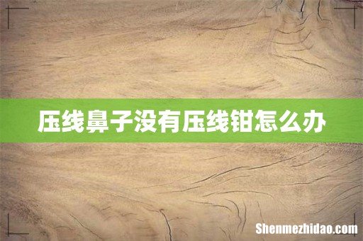 压线鼻子没有压线钳怎么办