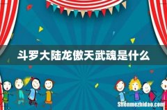 斗罗大陆龙傲天武魂是什么