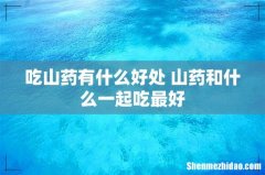 吃山药有什么好处 山药和什么一起吃最好