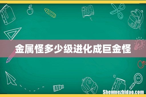 金属怪多少级进化成巨金怪