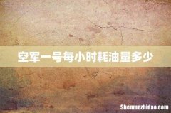空军一号每小时耗油量多少