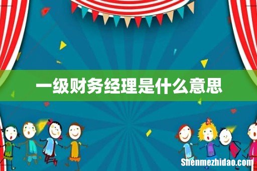 一级财务经理是什么意思