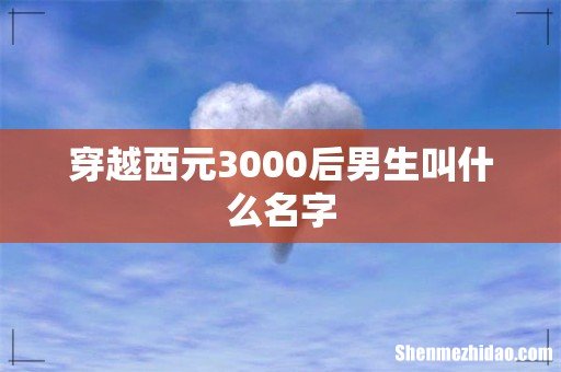 穿越西元3000后男生叫什么名字