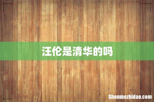 汪伦是清华的吗