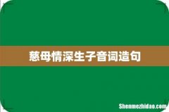 慈母情深生子音词造句