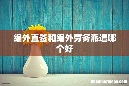 编外直签和编外劳务派遣哪个好
