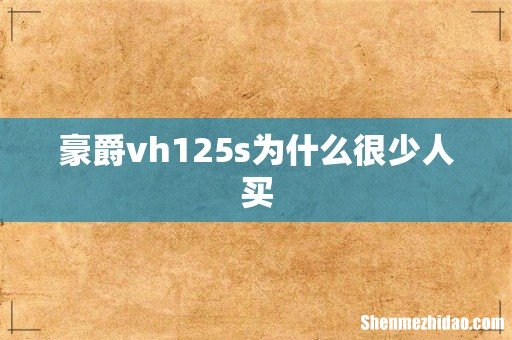 豪爵vh125s为什么很少人买
