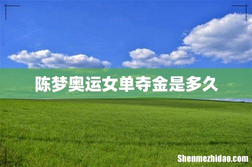 陈梦奥运女单夺金是多久