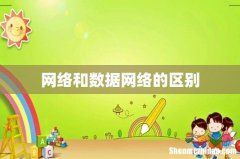 网络和数据网络的区别