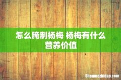 怎么腌制杨梅 杨梅有什么营养价值