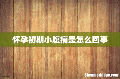 怀孕初期小腹痛是怎么回事