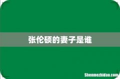 张伦硕的妻子是谁