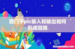 西门子plc输入和输出如何形成回路
