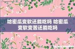 哈密瓜变软还能吃吗 哈密瓜变软变苦还能吃吗
