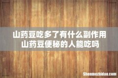 山药豆吃多了有什么副作用 山药豆便秘的人能吃吗