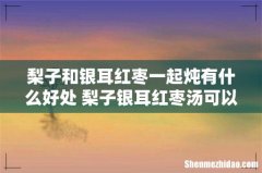 梨子和银耳红枣一起炖有什么好处 梨子银耳红枣汤可以隔夜吗