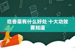 吃香菜有什么好处 十大功效要知道