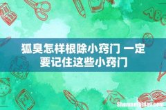 狐臭怎样根除小窍门 一定要记住这些小窍门