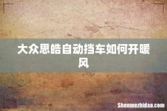 大众思皓自动挡车如何开暖风