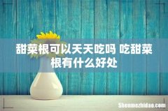 甜菜根可以天天吃吗 吃甜菜根有什么好处