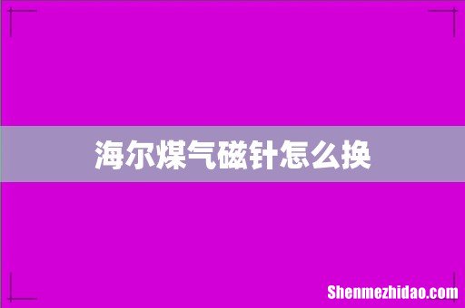 海尔煤气磁针怎么换