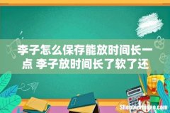 李子怎么保存能放时间长一点 李子放时间长了软了还能吃吗