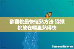 猕猴桃最快催熟方法 猕猴桃放在哪里熟得快