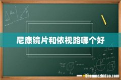 尼康镜片和依视路哪个好