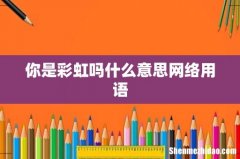 你是彩虹吗什么意思网络用语