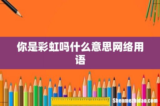 你是彩虹吗什么意思网络用语
