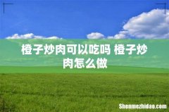 橙子炒肉可以吃吗 橙子炒肉怎么做