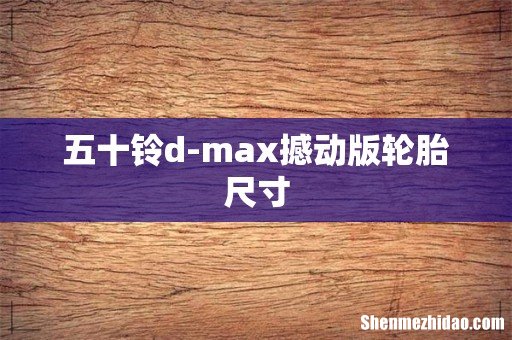 五十铃d-max撼动版轮胎尺寸