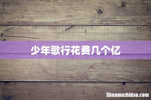 少年歌行花费几个亿