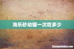 海乐砂幼猫一次吃多少