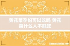 黄花菜孕妇可以吃吗 黄花菜什么人不能吃