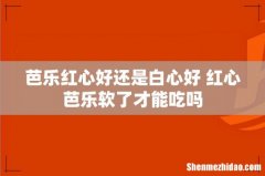 芭乐红心好还是白心好 红心芭乐软了才能吃吗