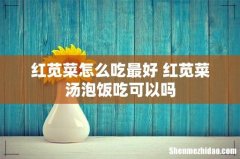 红苋菜怎么吃最好 红苋菜汤泡饭吃可以吗