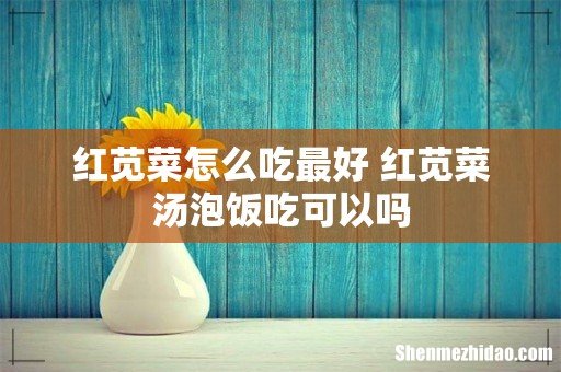 红苋菜怎么吃最好 红苋菜汤泡饭吃可以吗
