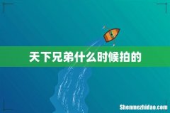 天下兄弟什么时候拍的
