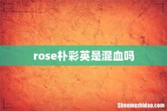 rose朴彩英是混血吗