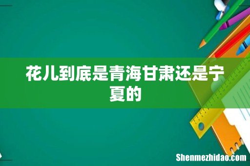 花儿到底是青海甘肃还是宁夏的