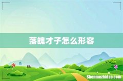 落魄才子怎么形容