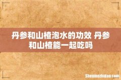 丹参和山楂泡水的功效 丹参和山楂能一起吃吗
