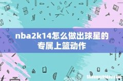 nba2k14怎么做出球星的专属上篮动作