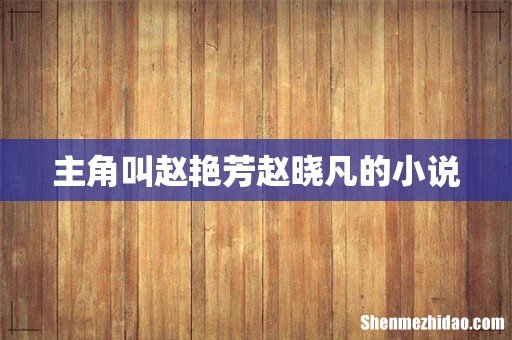 主角叫赵艳芳赵晓凡的小说