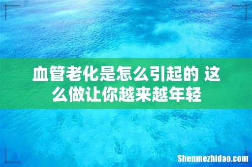 血管老化是怎么引起的 这么做让你越来越年轻