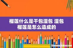 榴莲什么是干包湿包 湿包榴莲是怎么造成的