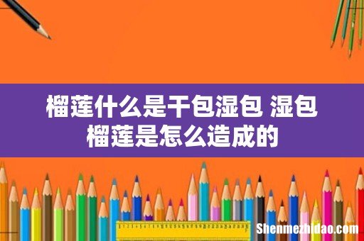 榴莲什么是干包湿包 湿包榴莲是怎么造成的