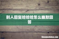 别人回复哈哈哈怎么幽默回答