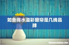 如鱼得水溢彩窗帘是几线品牌